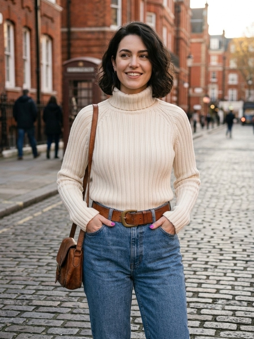 ✨ Vintage 90s/Y2K London Jean Victoria’s Secret Ribbed Turtleneck Sweater - L ✨️